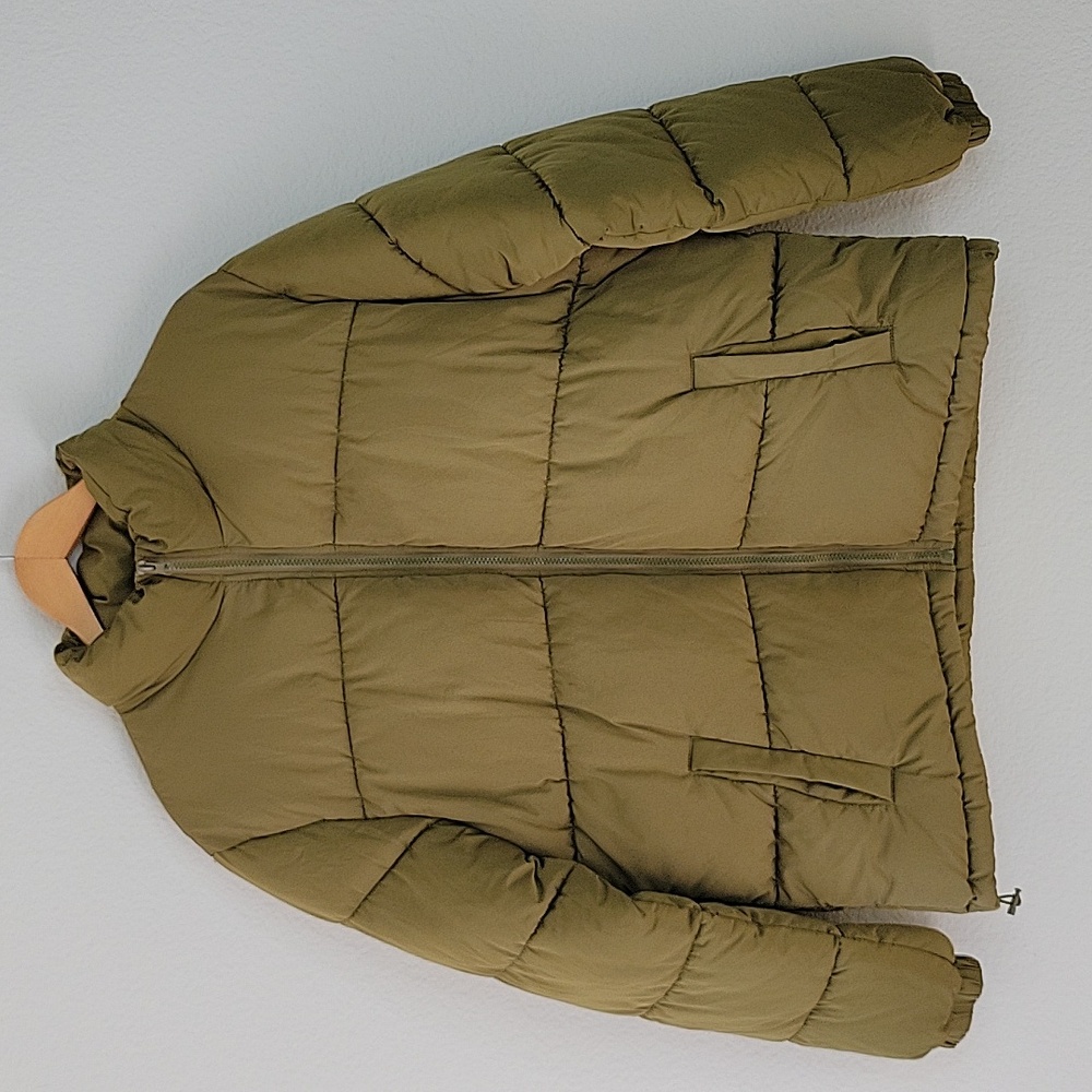 FOREVER 21 Men's Olive Green Insulated Puff Jacket size M Outerwear Winter Warm